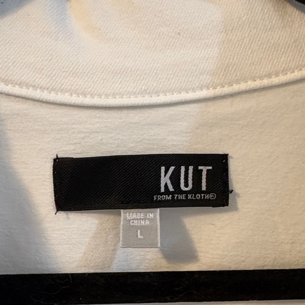 Kut from the Kloth Women's Crisp White Jean Jacket - Picture 2 of 8